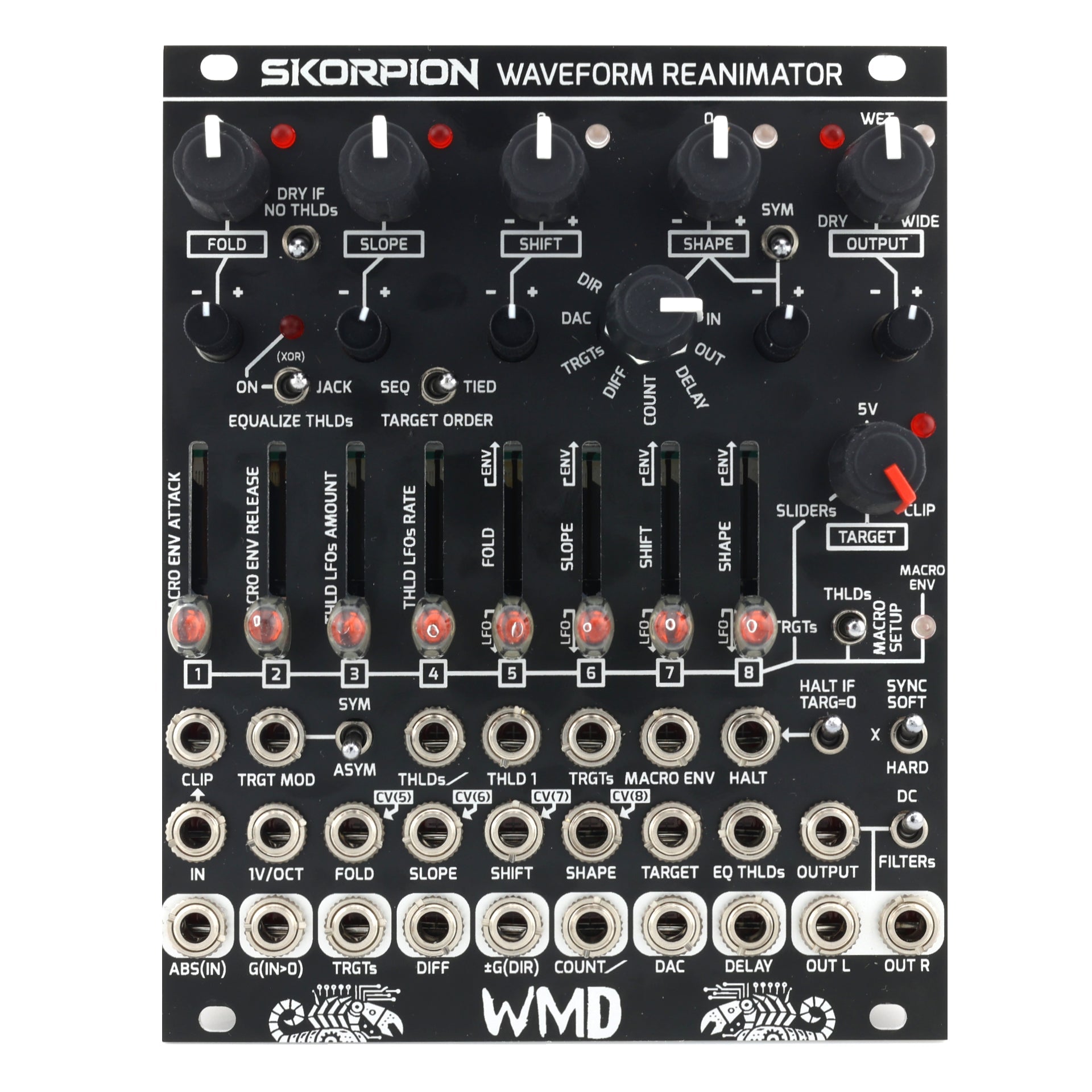 WMD - Module - Skorpion - Waveform Reanimator - WMD - Black - eurorack - wavefolder -